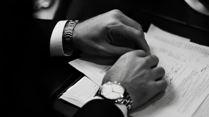 Obraz premium close-up hands of the businessman