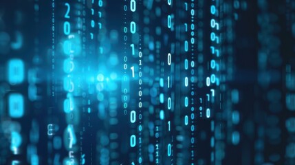 Binary Code Matrix Abstract Digital Background