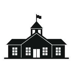 apartments, hotel, houses and trees, landscape, black silhouette, vector illustration, white background