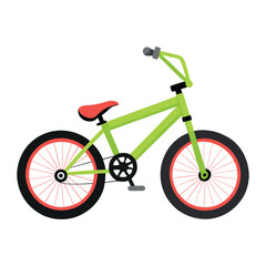 Fototapeta premium Racing f bicycle Vector. Perfect activities for elderly people.beautiful mountains bicycle Vector AI Cheerful active senior couple with bicycle in public park together having fun lifestyle.