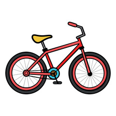 Obraz premium red vector bike on white background.