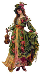 Fototapeta premium PNG Hippie victorian clothing romantic.