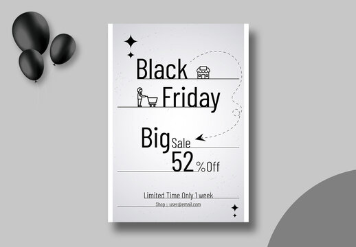 Simple Black Friday Sale Flyer 2025