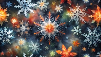 
Delicate Snowflakes Pattern In Twilight Pink And White For Winter Celebrations Design