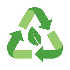 recycling symbol leaves icon