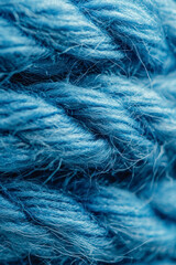 Obraz premium Vertical A close up of a blue yarn with a fuzzy texture.