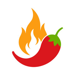 red chili and fire icon