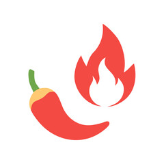 red chili and fire icon