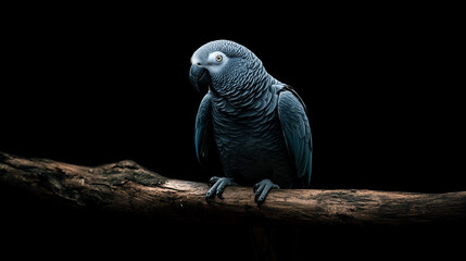 Obraz premium African gray parrot portrait photo
