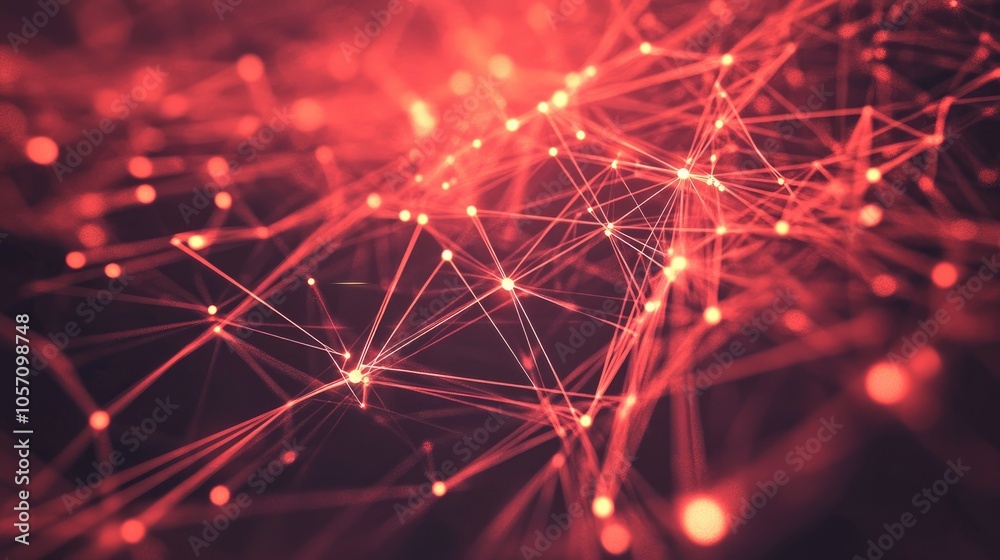 Aufkleber abstract background featuring interconnected lines and dots symbolizing network connections and comm