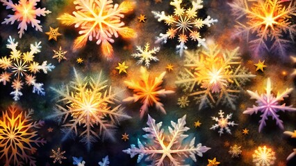 
Delicate Snowflakes Pattern In Twilight Pink And White For Winter Celebrations Design