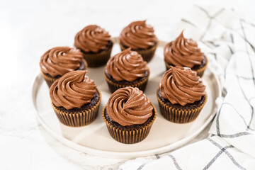 Baking Chocolate Cupcakes with Decadent Chocolate Frosting