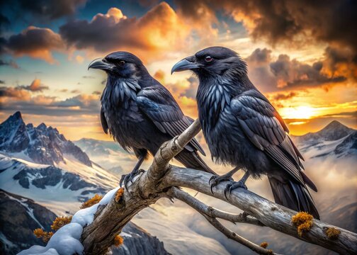 Hugin and Munin: The All-Seeing Ravens of Odin in Scandinavian Mythology