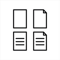 Document File Set Icon Clipart Transparent Vector Illustration