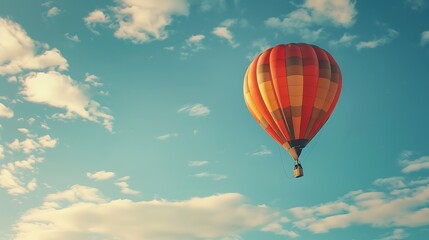 Naklejka premium hot air balloon in sky