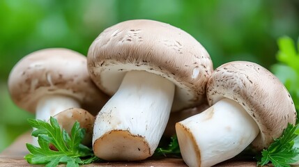Fresh Sliced Mushrooms on Wooden Cutting Board   Food Photography