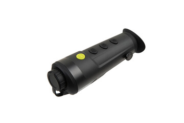 Modern monocular thermal imager isolate on a white background. A device for fixing thermal radiation.