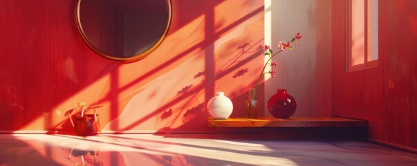 Transform everyday objects into a whimsical low-angle scene, infusing the charm of pop art with poetry in unexpected camera angles, exploting shadows and light play