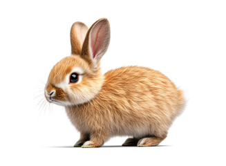Obraz premium Adorable Rabbit on Transparent Background