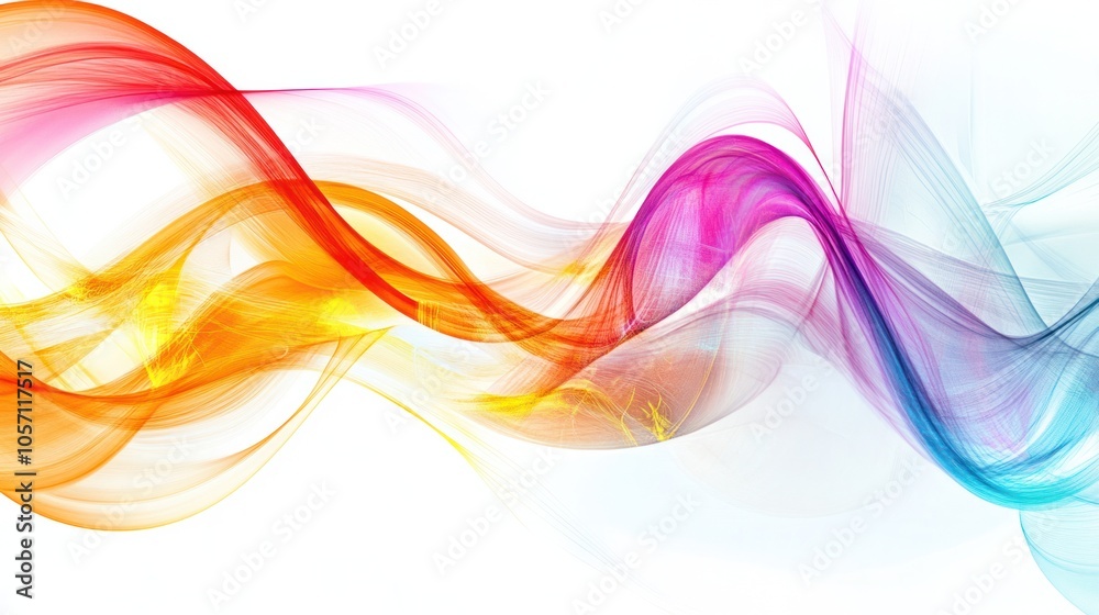 Poster a creative depiction of quantum communication, illustrating swirling patterns of light representing 