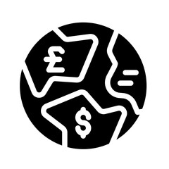 Icon Global Currency With Style Glyph