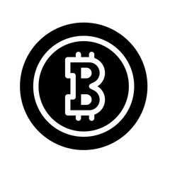 Icon Bitcoin With Style Glyph