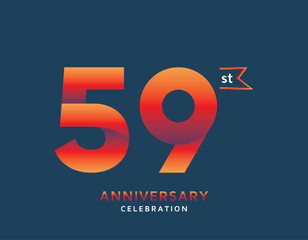 59st anniversary colorful