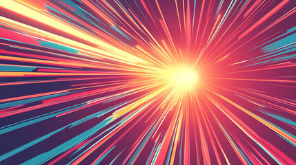 Fototapeta premium Diagonal Anime Speed Lines. Fast speed glowing flashing lines streaks 