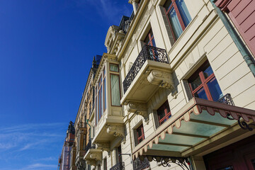 Low angle view of buildings against the sky