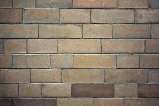 Close-up view of a concrete brick wall