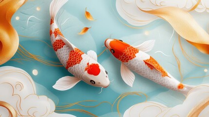 Koi auspicious picture