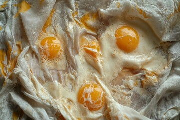 dirty food mark on clothes, Close-up food stain dirt on the shirt prepare cleaning mark removal before laundry, Generative AI