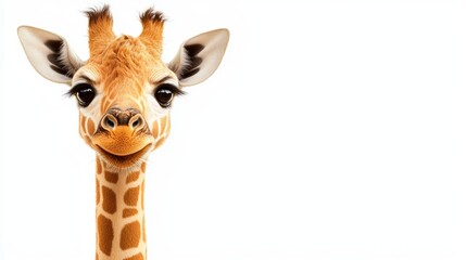 Obraz premium Adorable Baby Giraffe with Heart-Shaped Spots