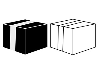 Package box icon eps vector illustration, isolated on white