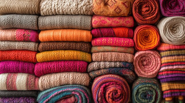 Richly Colored Andean Wool Textiles 