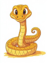 Fototapeta premium Cartoon Snake Illustration