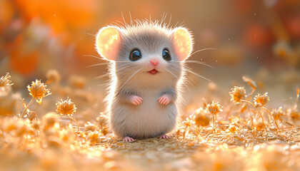 Sassy Tiny Mouse with Playful Expression and Charming Personality