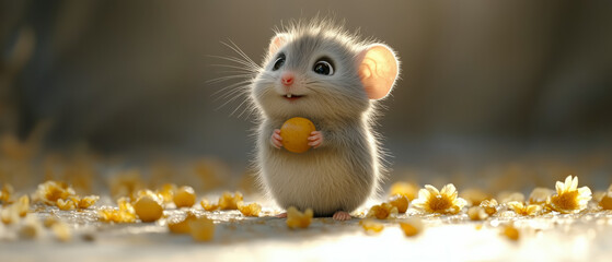 Sassy Tiny Mouse with Playful Expression and Charming Personality