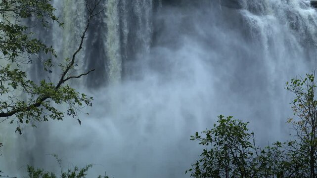 Close up view of Athirapally waterfalls in Kerala India, nayagra of India, river in the middle of rain forest kerala.