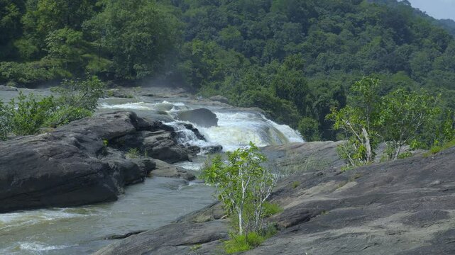 Athirapally waterfalls in Kerala India, nayagra of India, river in the middle of rain forest kerala.