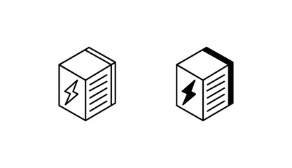 Energy Storage icon design with white background stock illustration