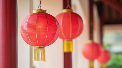 Festive Chinese Red Lanterns