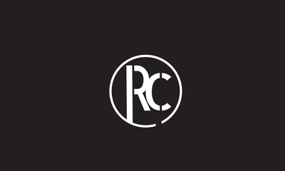 RC, CR, R , C , Abstract Letters Logo Monogram	