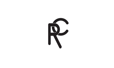 RC, CR, R , C , Abstract Letters Logo Monogram	