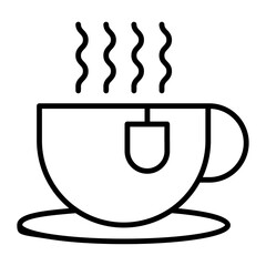 Cup of tea  icon, vector illustration
