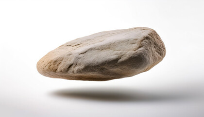 Obraz premium stone floating or flying isolated white background