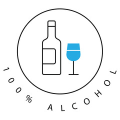 Prohibited Alcohol-Free Beverage Vector Symbol Design