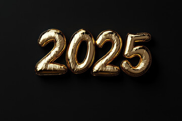 Shiny Gold 2025 Balloons: Festive Decoration for New Year Celebrations