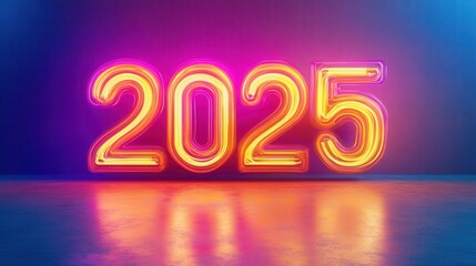 2025 neon numbers