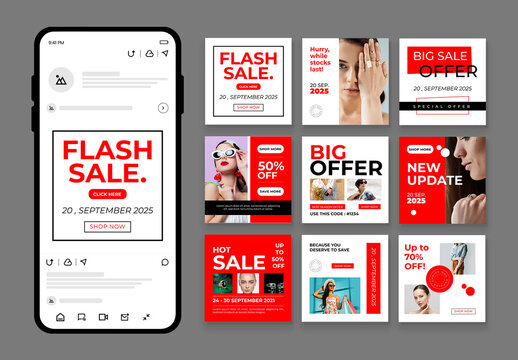 Flash Sale Social Media Post Template